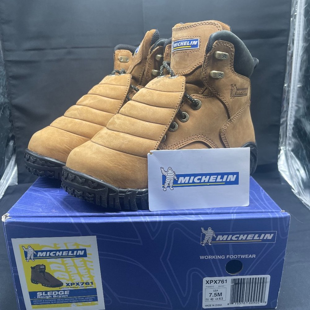 MICHELIN® PILOT SLEDGE TOE METATARSAL WORK BOOTS XPX761 Size 7.5 New In Box